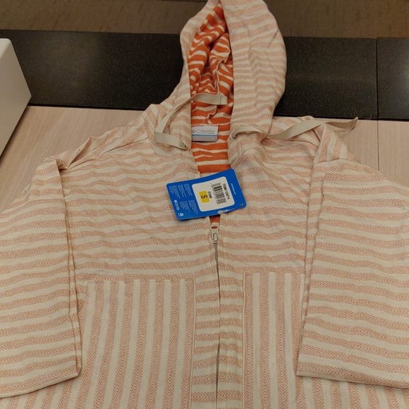 COLUMBIA Women Full Zip Hoody Stone, Wind--Orange - Picture 6 of 7